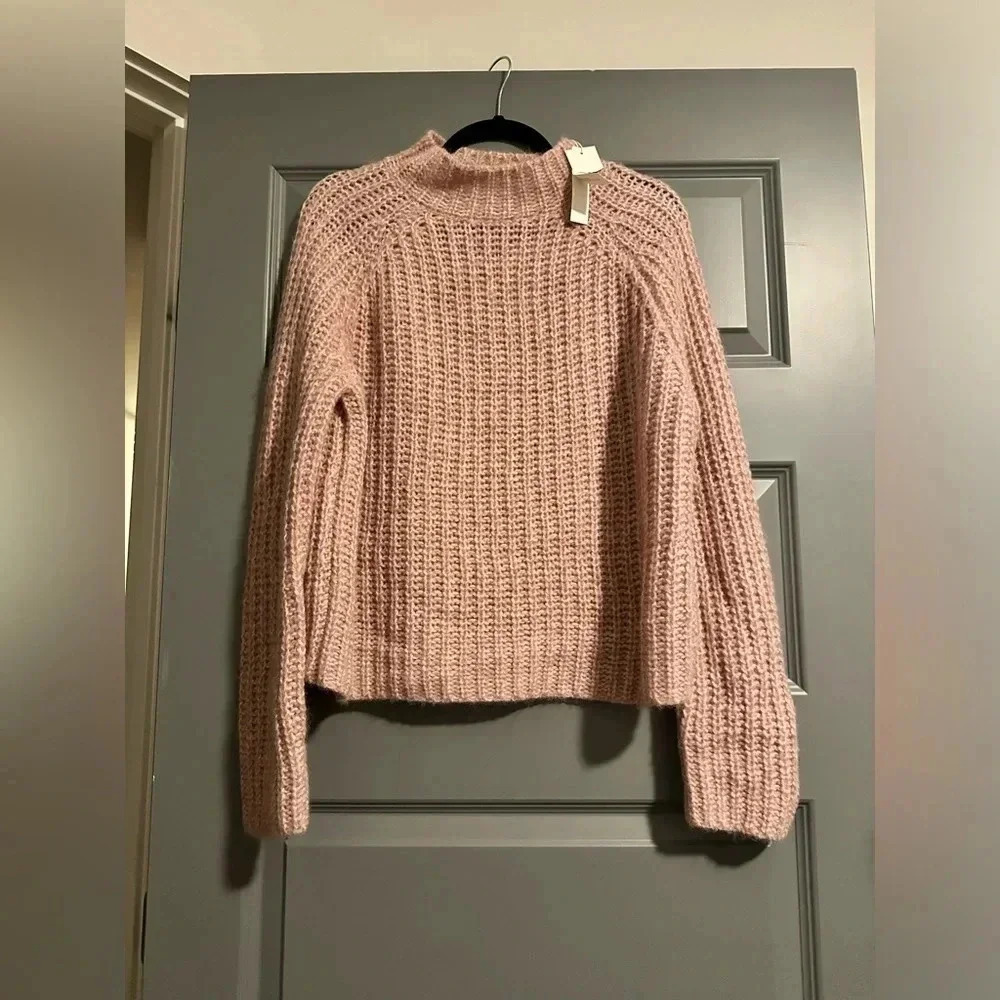 NWT size large Vince Women's Marled Raglan Rib Knit Pullover Sweater - Picture 3 of 6